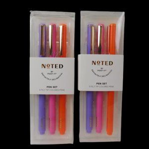 Set of 2 Post-it 3ct Felt Tip Pens Pink/Purple/Orange Target